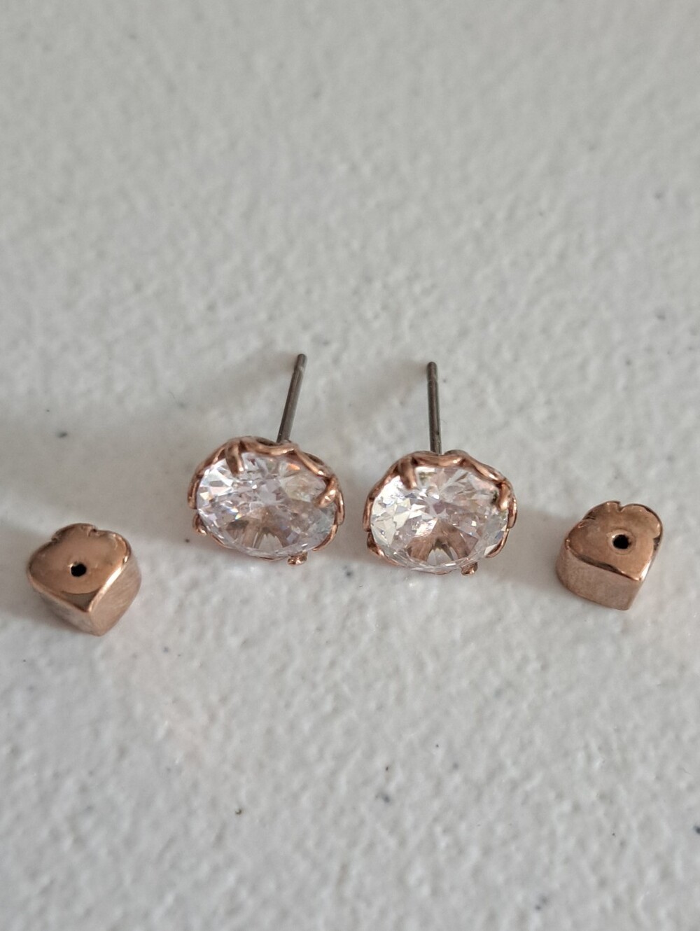 Kate Spade Rose Gold Crystal Stud Earrings - Classic Women’s Jewelry